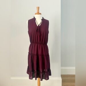 NWT; Emery Rose Burgundy Sleeveless Dress